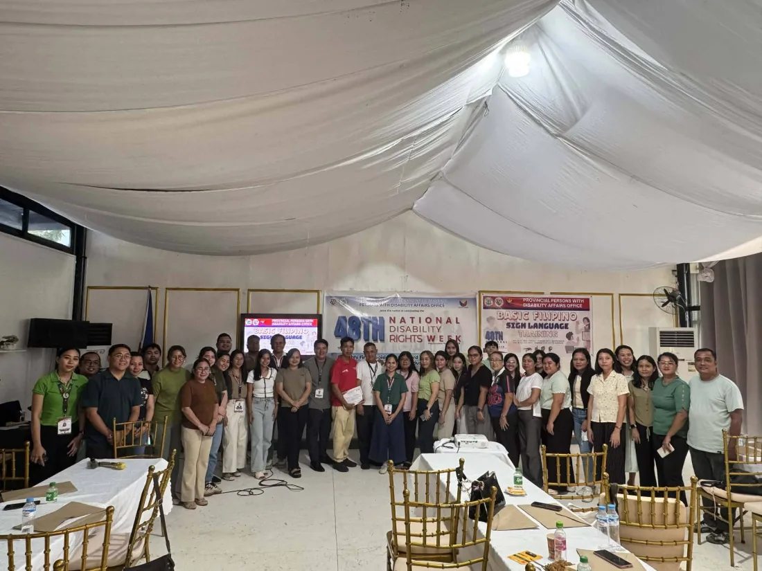 Persons with Disability Affairs Office Conducts Basic Filipino Sign Language Training in Celebration of the 48th National Disability Rights Week · Photo 1