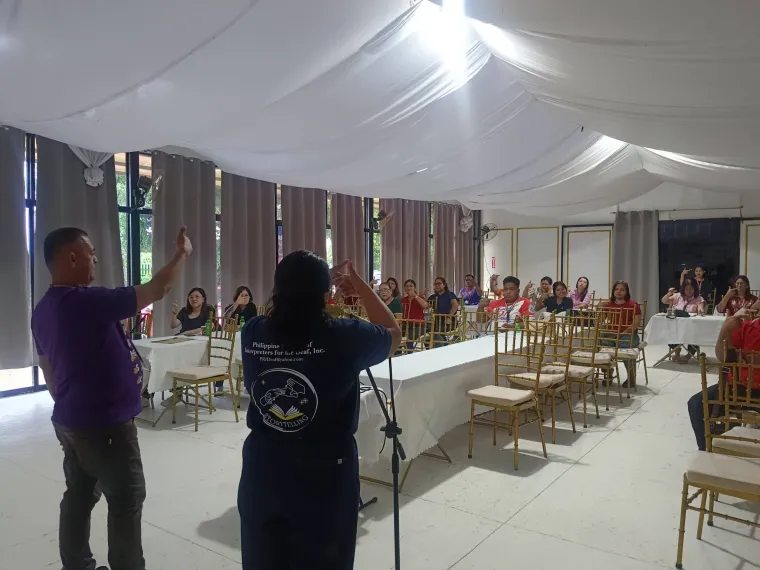 Persons with Disability Affairs Office Conducts Basic Filipino Sign Language Training in Celebration of the 48th National Disability Rights Week · Photo 2